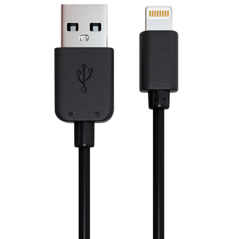 Кабель USB 2.0-Apple Lightning, 1 м, RED LINE, для подключения IPhone (IPad), черный, УТ000008646