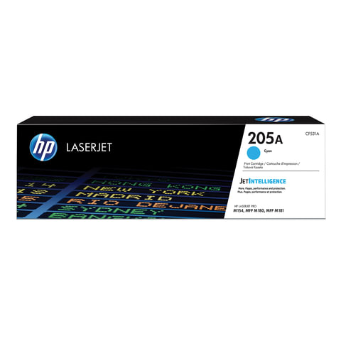 Картридж лазерный HP (CF531A) LaserJet Pro M180/M181, №205A, голубой, оригинальный, ресурс 900 страниц