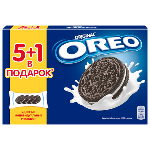 Печенье OREO (Орео) с какао и начинкой с ванильным вкусом, 228 г, 60892