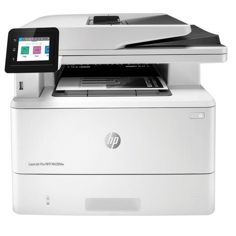 МФУ лазерное HP LaserJet Pro M428fdw "4 в 1", А4, 38 стр/мин, 80000 стр/мес, ДУПЛЕКС, ДАПД, Wi-Fi, сетевая карта, W1A30A