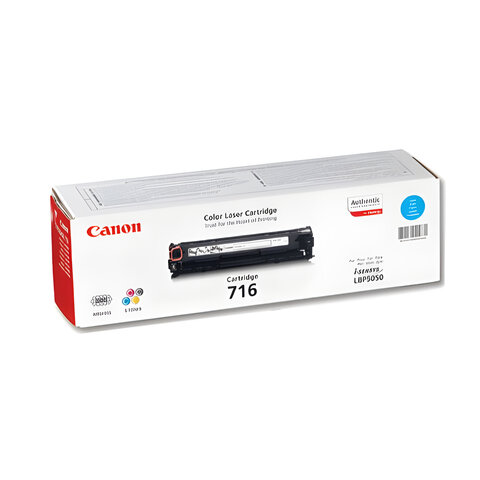 Картридж лазерный CANON (716С) LBP-5050, голубой, ресурс 1500 страниц, оригинальный, 1979B002