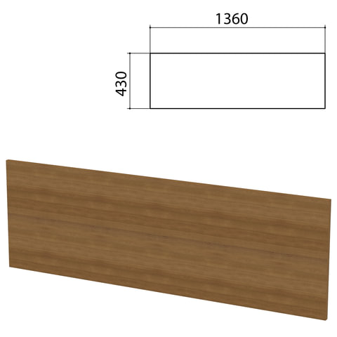 Экран-перегородка "Бюджет", 1360х16х430 мм, орех французский (КОМПЛЕКТ)