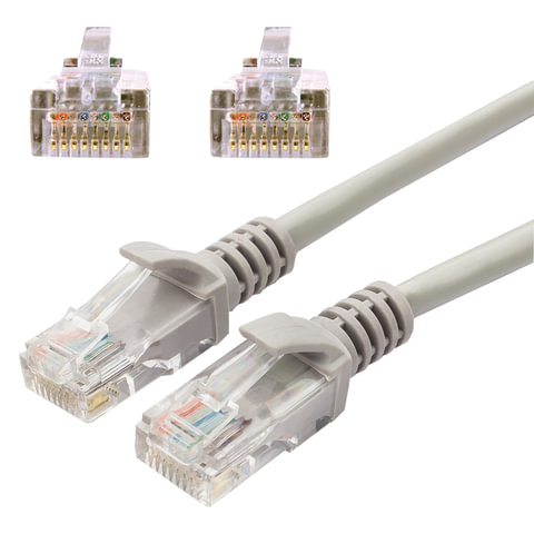 Кабель (патч-корд) UTP 5e категория, RJ-45, 10 м, CABLEXPERT, для подключения по локальной сети LAN, PP12-10M