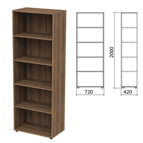 Шкаф (стеллаж) "Приоритет", 720х420х2000 мм, 4 полки, лагос, К-934, К-934 лагос