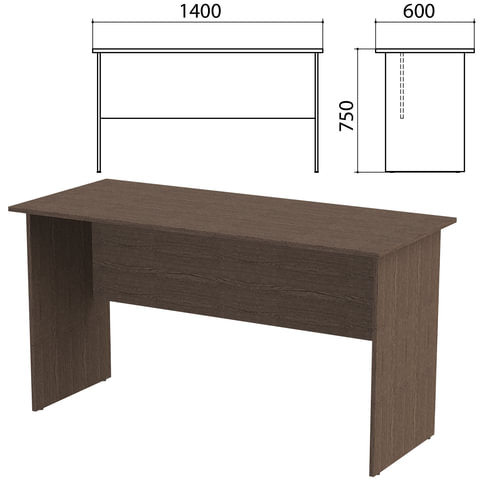 Стол письменный "Канц", 1400х600х750 мм, цвет венге (КОМПЛЕКТ)