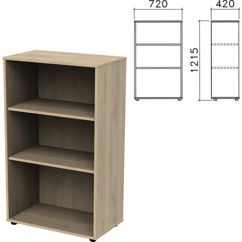Шкаф (стеллаж) "Приоритет", 720х420х1215 мм, 2 полки, кронберг, К-933, К-933 кронберг